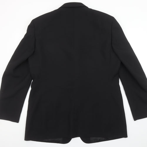 F&F Men's Black 44 Regular Fit Single-Breasted Blazer Jacket