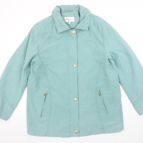 EWM Pure Classics Women's Teal Mid-Length Jacket Size 16 Polyester Nylon