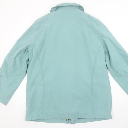 EWM Pure Classics Women's Teal Mid-Length Jacket Size 16 Polyester Nylon