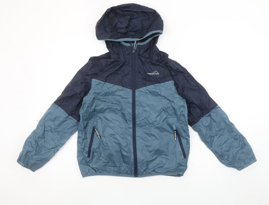 Freedom Trail Boys Blue Hooded Windbreaker Jacket 11-12 Years