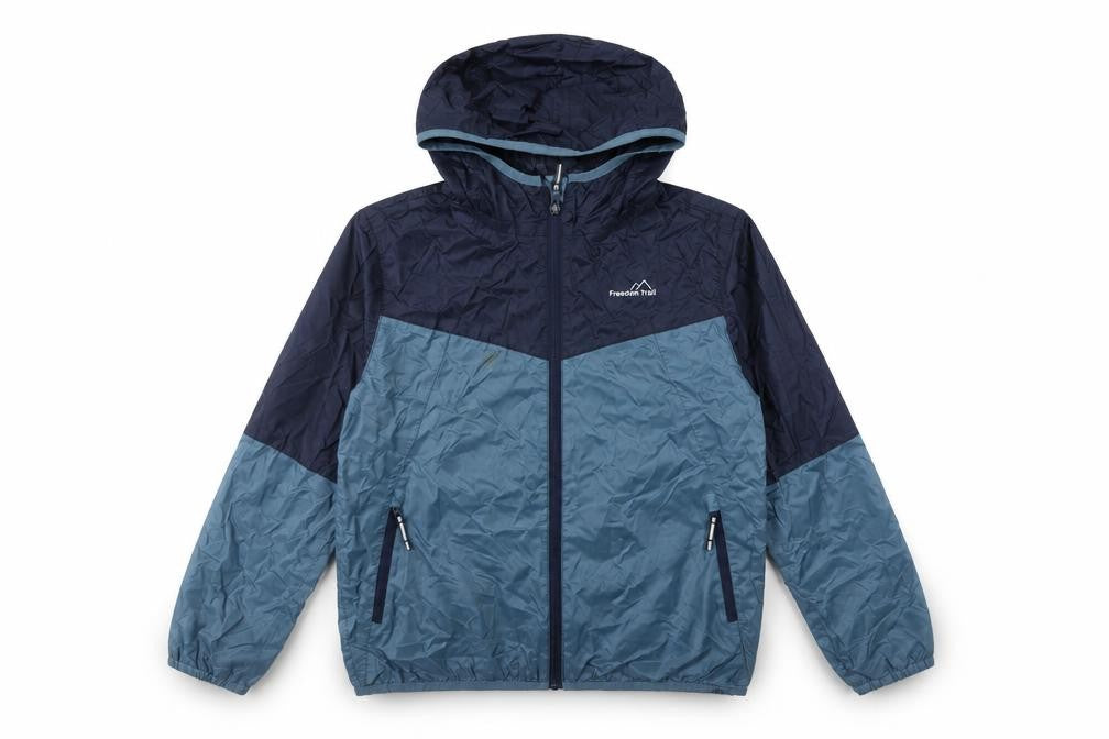 Freedom Trail Boys Blue Hooded Windbreaker Jacket 11-12 Years