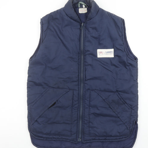 Tony Lee Men's Blue Insulated Full Zip Bodywarmer Vest Size 36