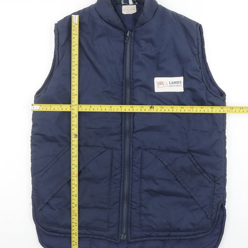 Tony Lee Men's Blue Insulated Full Zip Bodywarmer Vest Size 36