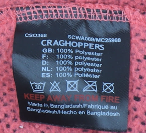 Craghoppers Women’s Red 1/2 Zip Fleece Sweatshirt UK 20 Polyester Outdoor