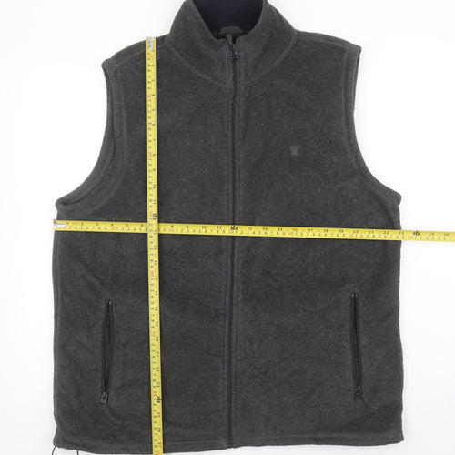 James Pringle Men's Grey Fleece Bodywarmer Waistcoat M