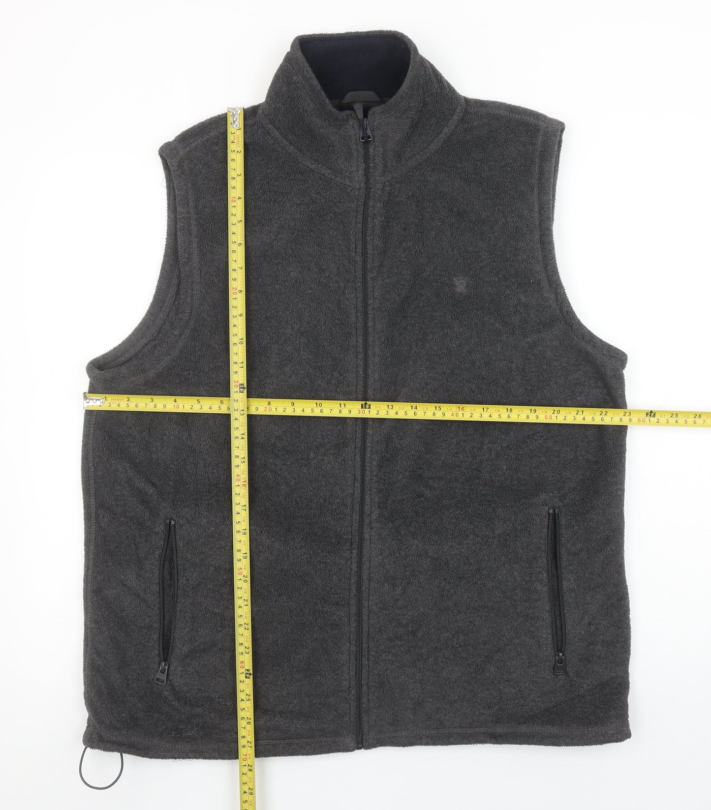 James Pringle Men's Grey Fleece Bodywarmer Waistcoat M
