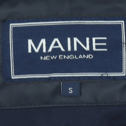 Maine New England Men's Navy Small Hooded Polyester Cotton Jacket