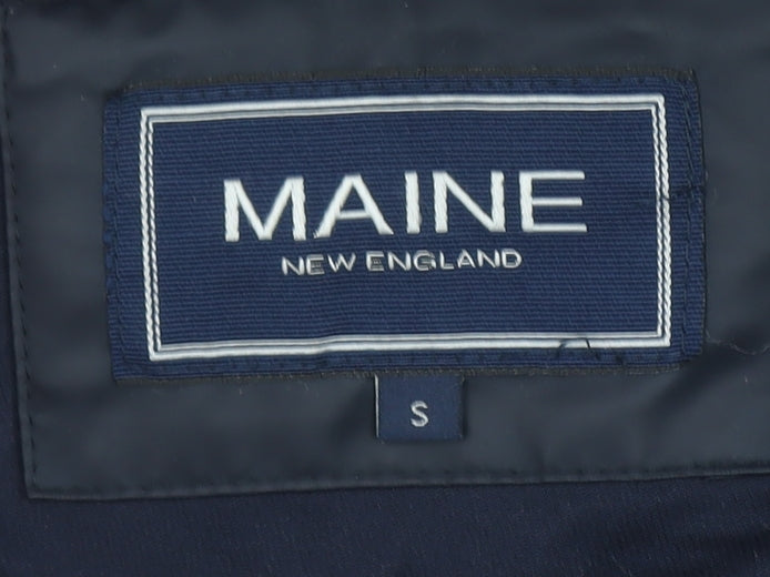 Maine New England Men's Navy Small Hooded Polyester Cotton Jacket