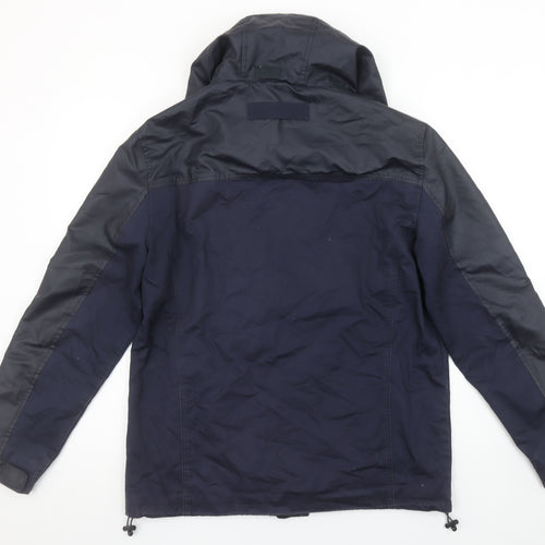 Maine New England Men's Navy Small Hooded Polyester Cotton Jacket