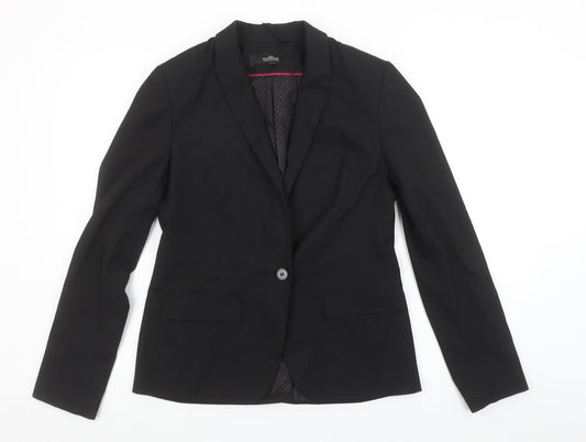 Next Women Black Tailoring Single-Breasted Blazer Size 10R