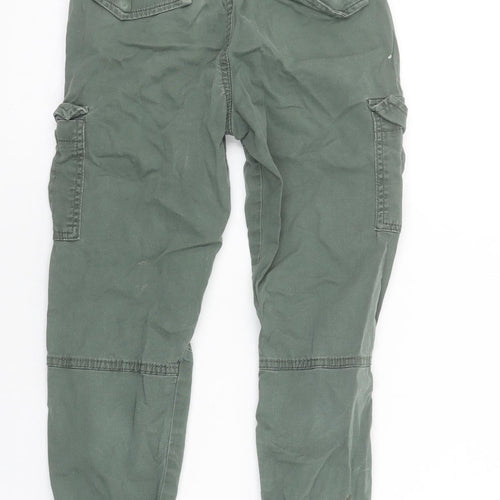 Dunnes Stores Boys Green Cargo Jogger Trousers 6-7 Years Elastic Waist