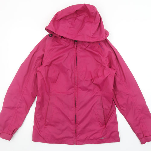 Quechua Womens Pink XS Waterproof Hooded Rain Jacket