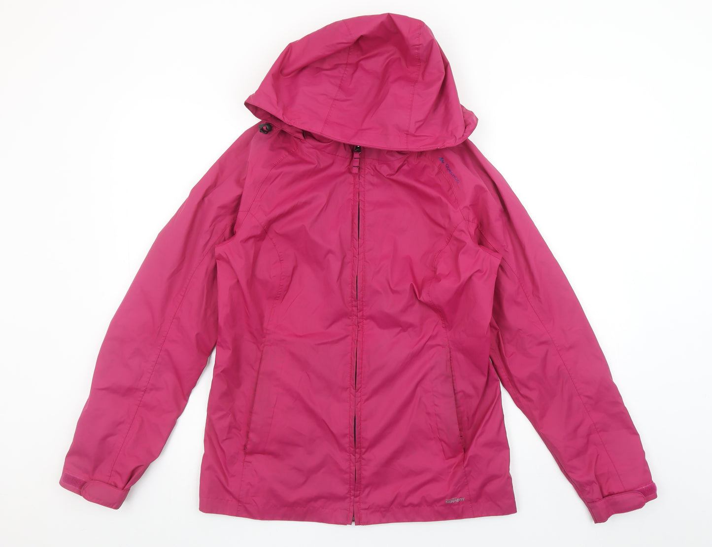 Quechua Womens Pink XS Waterproof Hooded Rain Jacket
