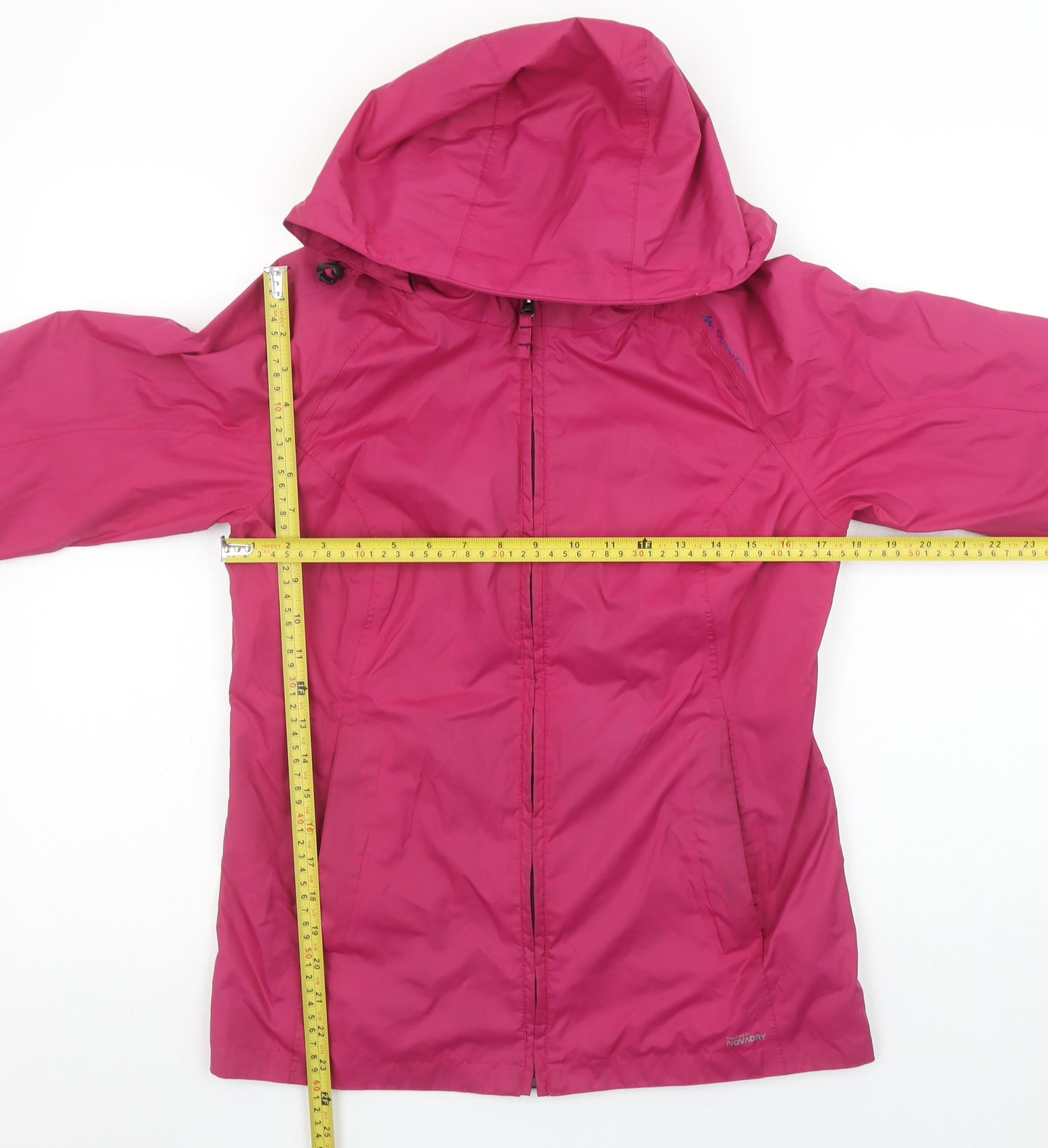 Quechua Womens Pink XS Waterproof Hooded Rain Jacket