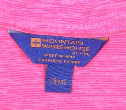 Mountain Warehouse Girls Pink 13 Years Active Quick Dry T-Shirt