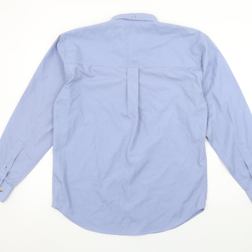 Wrangler Men's Blue Button-Down Long Sleeve Casual Shirt Size S
