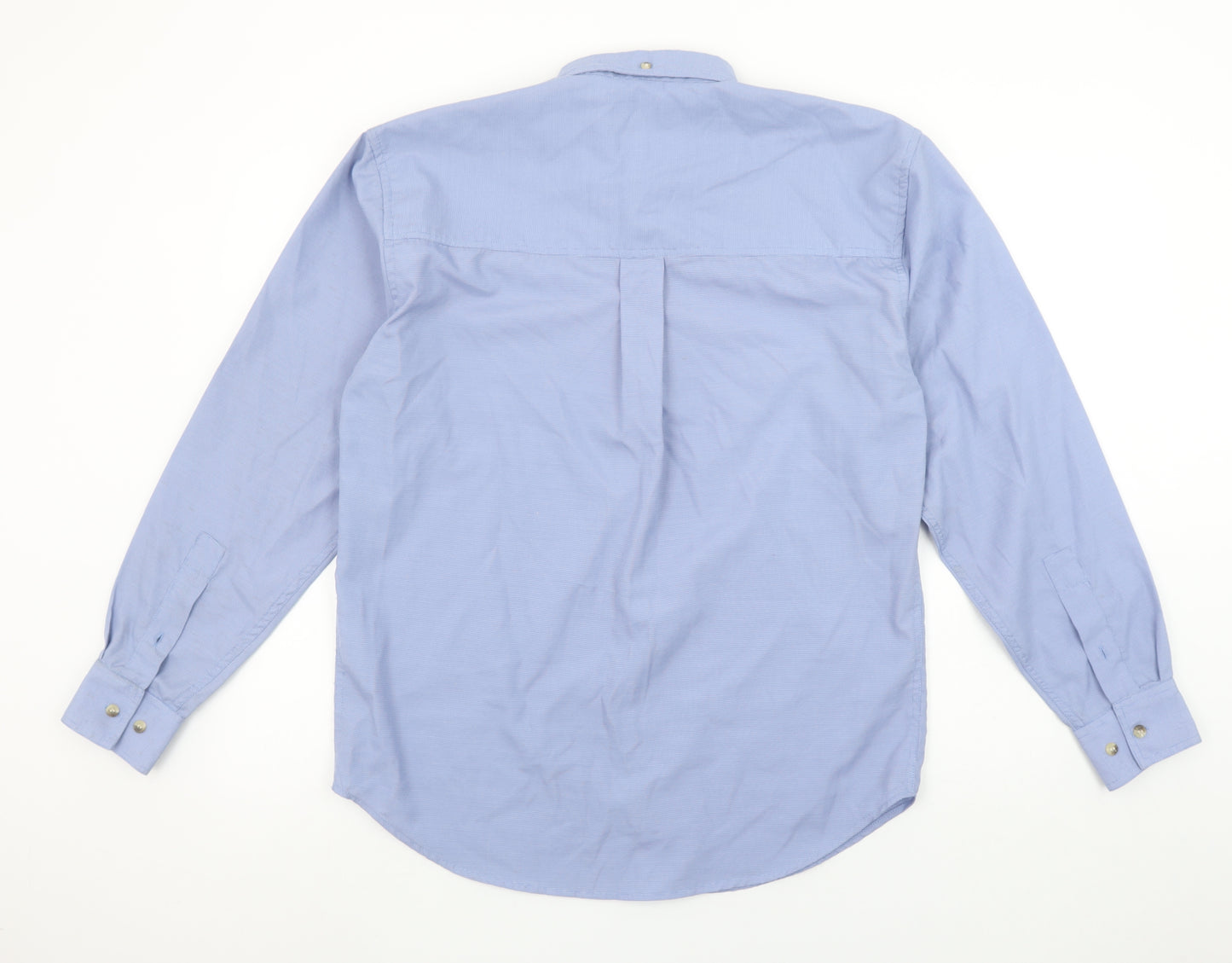 Wrangler Men's Blue Button-Down Long Sleeve Casual Shirt Size S