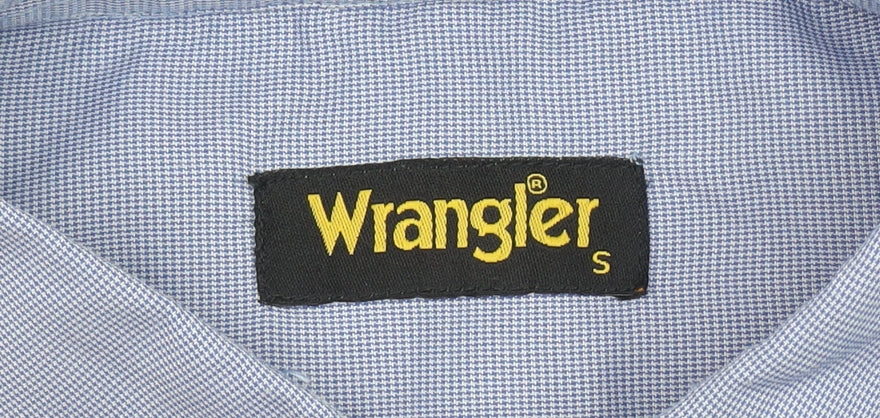 Wrangler Men's Blue Button-Down Long Sleeve Casual Shirt Size S