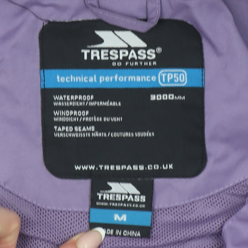 Trespass Womens Purple Waterproof Hooded Rain Jacket M