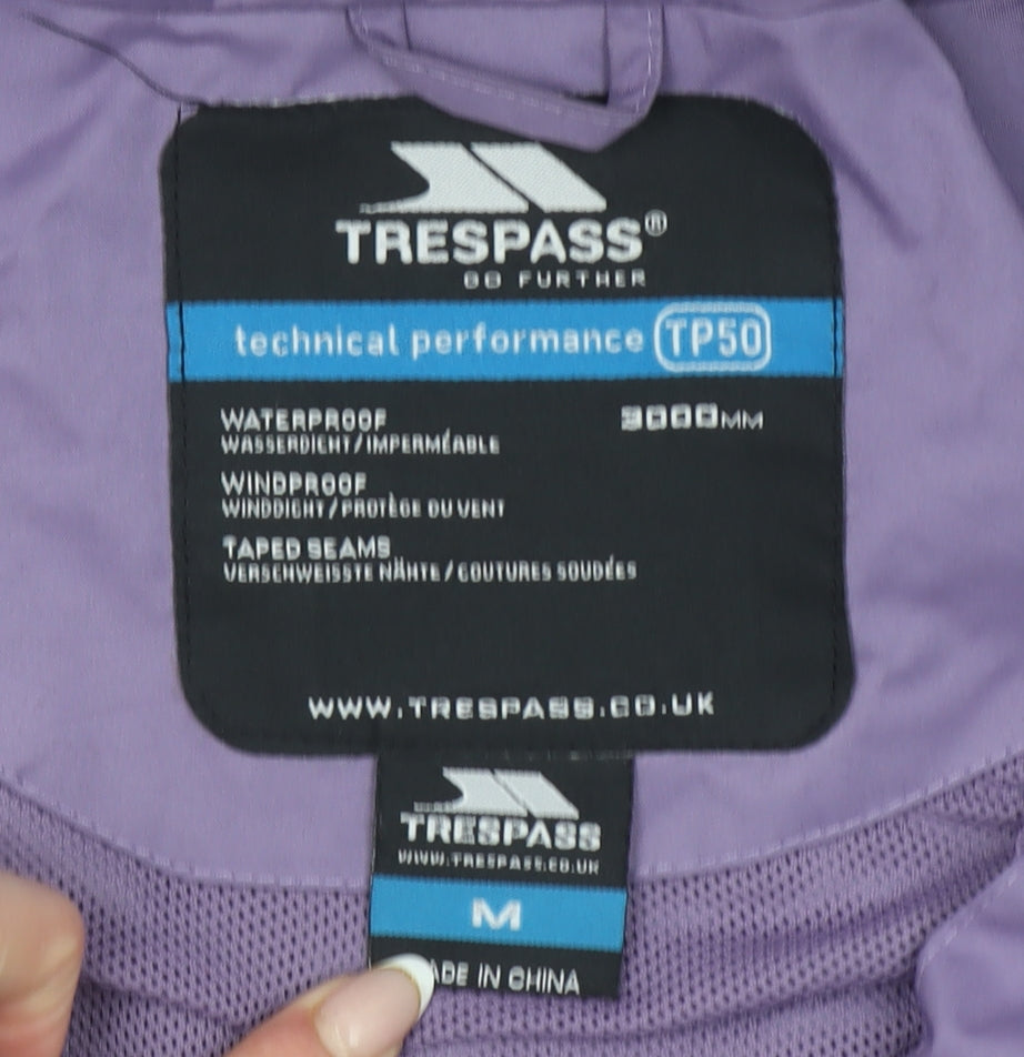 Trespass Womens Purple Waterproof Hooded Rain Jacket M