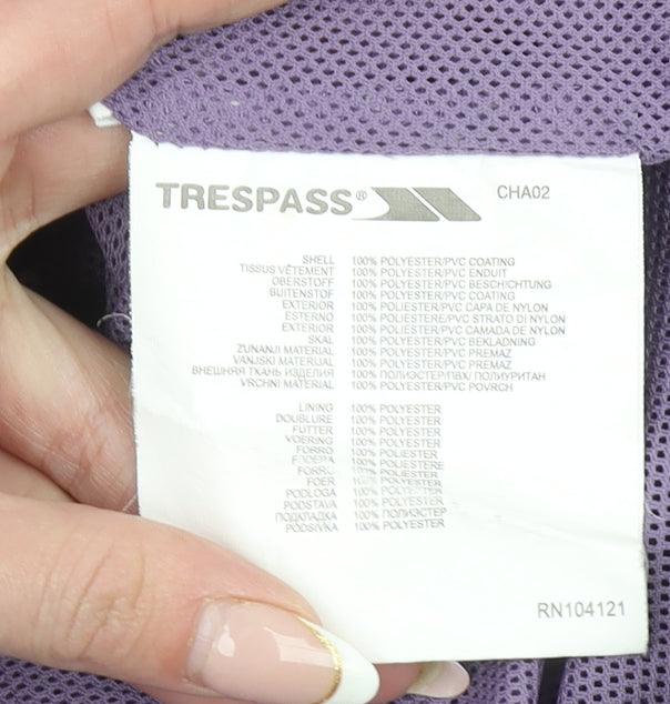 Trespass Womens Purple Waterproof Hooded Rain Jacket M