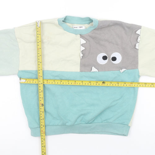 Next Girls Multicoloured Dinosaur Sweatshirt 4-5 Years Cotton Blend