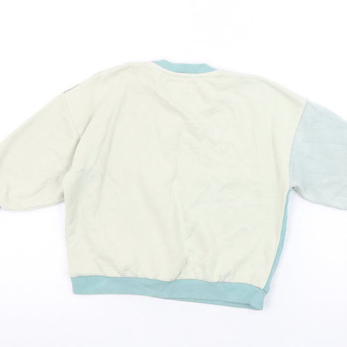Next Girls Multicoloured Dinosaur Sweatshirt 4-5 Years Cotton Blend