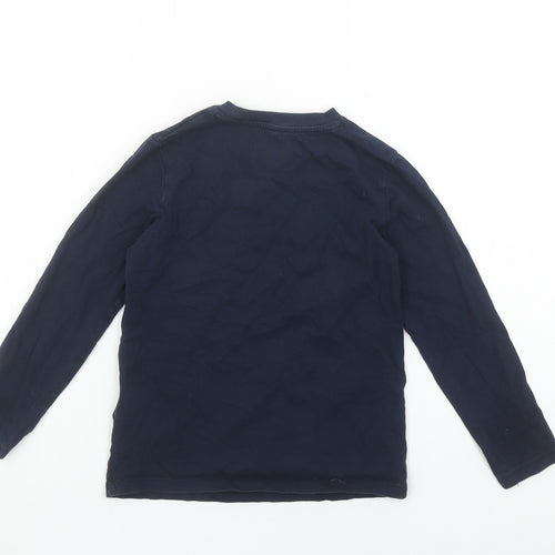 Marks and Spencer Boys Blue Spider-Man Long Sleeve Cotton T-Shirt 6-7 Years