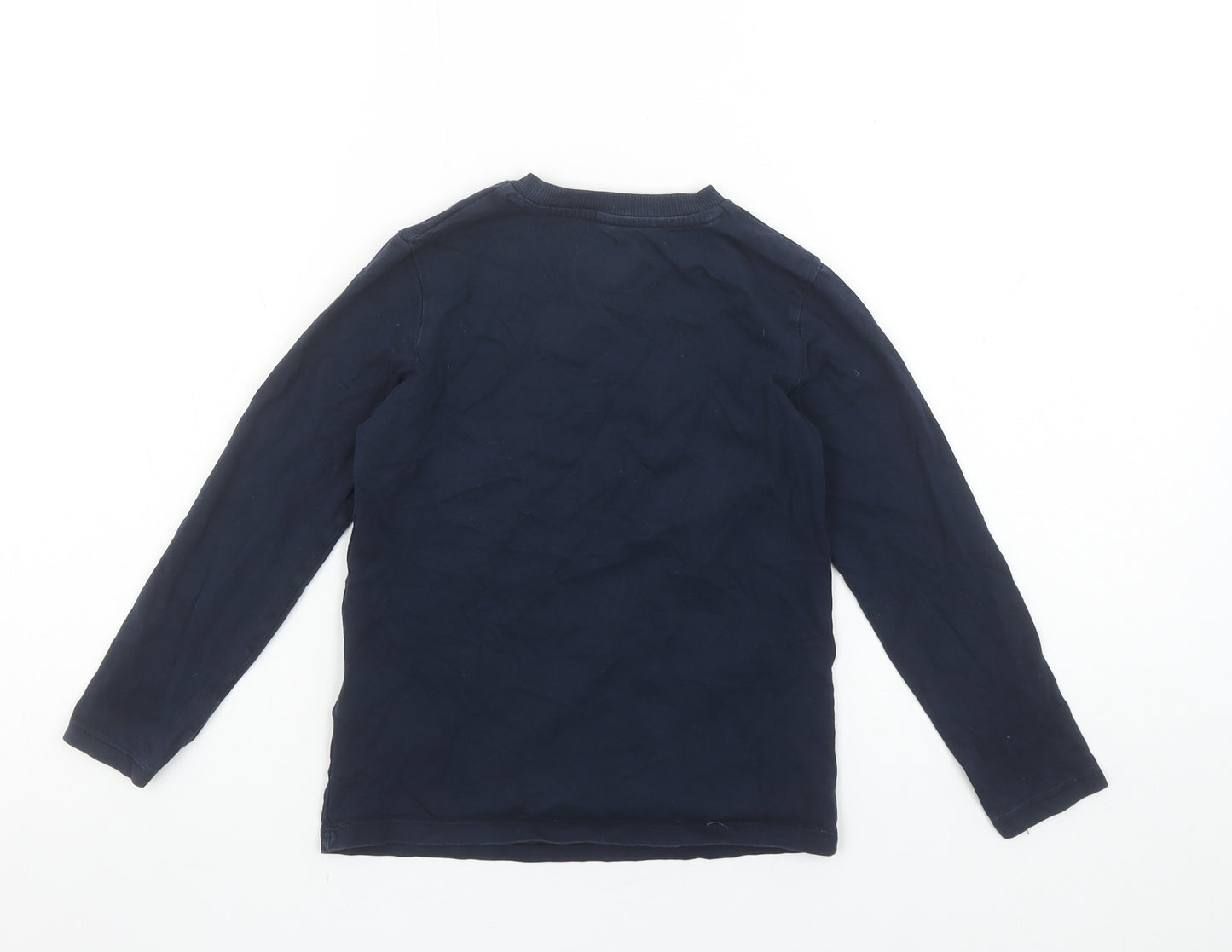 Marks and Spencer Boys Blue Spider-Man Long Sleeve Cotton T-Shirt 6-7 Years