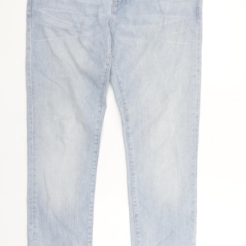 River Island Mens Blue Light Wash Slim Fit Jeans 34W 32L