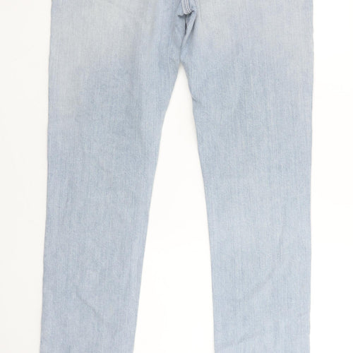 River Island Mens Blue Light Wash Slim Fit Jeans 34W 32L