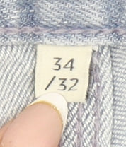 River Island Mens Blue Light Wash Slim Fit Jeans 34W 32L