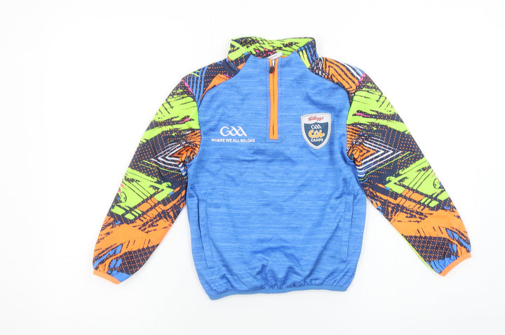 Masita Boys Blue 1/4 Zip Pullover GAA Cúl Camps Hoodie Polyester 1A