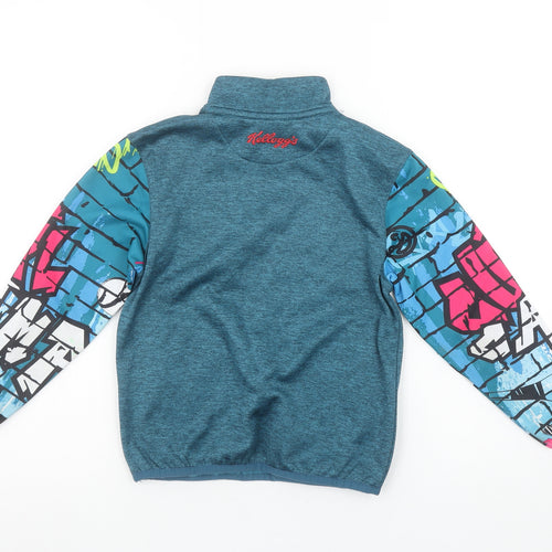 Masita Boys Blue Graphic 1/4 Zip Pullover Sweatshirt 1A Polyester GAA Cúl Camps