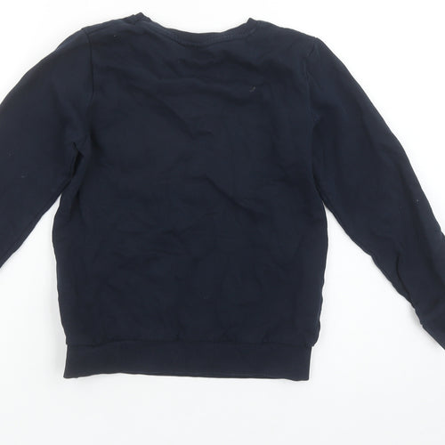 Name It Boys Blue Stay Happy Monster Graphic Cotton Sweatshirt 7-8 Years