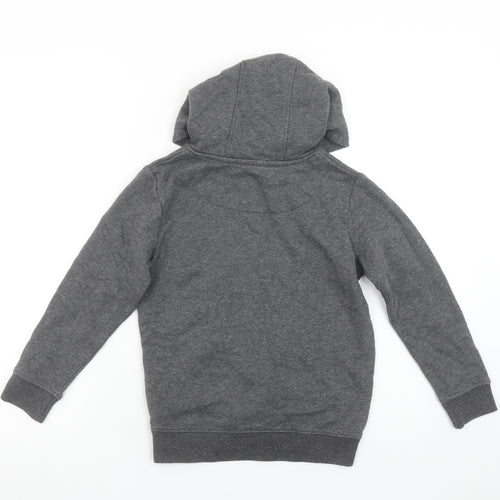 Farah Boys Charcoal Grey Marl Pullover Hoodie 7-8 Years Cotton Blend