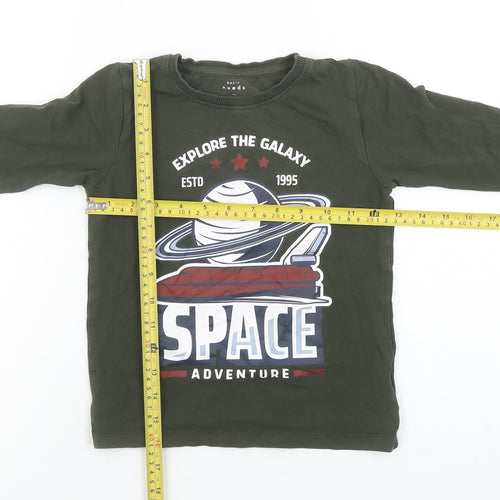 Name It Boys Green Space Adventure Long Sleeve Cotton T-Shirt 6 Years