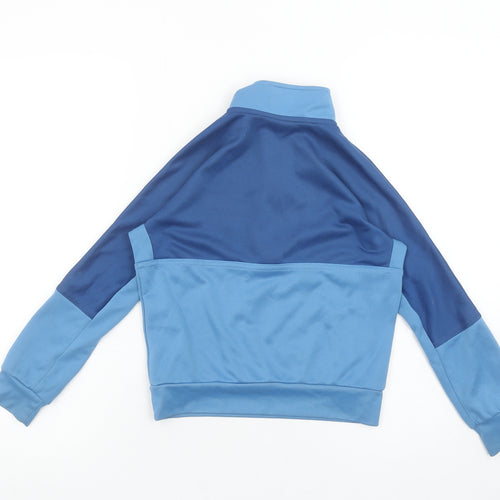 Nike Boys Blue 1/4 Zip Colourblock Sweatshirt 6-7 Years