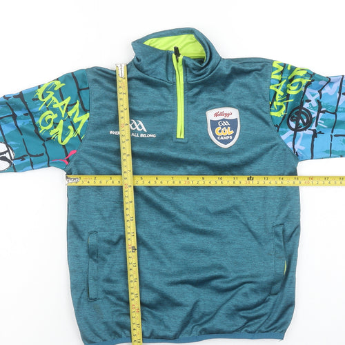 Azzurri Boys Blue GAA Kellogg's Cool Camps 1/4 Zip Pullover Sweatshirt 2 Years