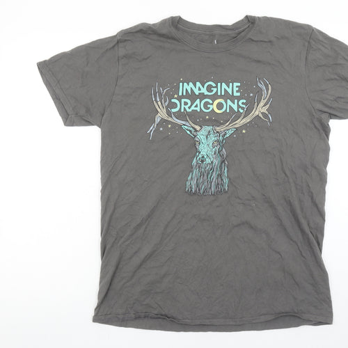 Imagine Dragons Men's Grey Graphic Band T-Shirt Size L