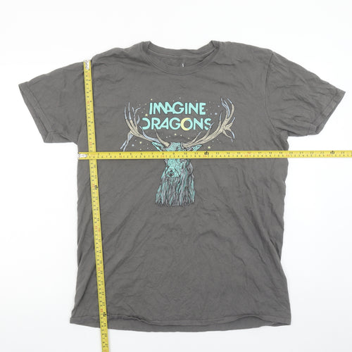 Imagine Dragons Men's Grey Graphic Band T-Shirt Size L