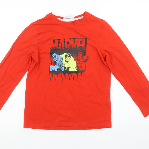 Marvel Boys Red Long Sleeve Superhero T-Shirt 10-11 Years