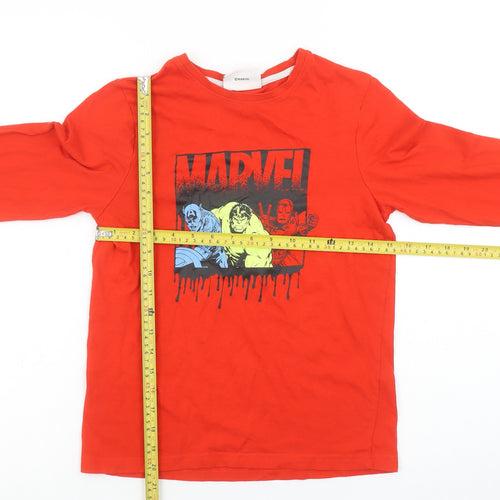 Marvel Boys Red Long Sleeve Superhero T-Shirt 10-11 Years