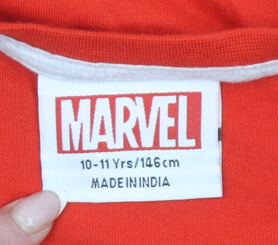 Marvel Boys Red Long Sleeve Superhero T-Shirt 10-11 Years
