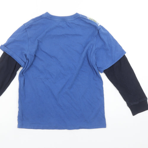 GapKids Boys Blue 6-7 Years Long Sleeve Layered Ski Graphic T-Shirt