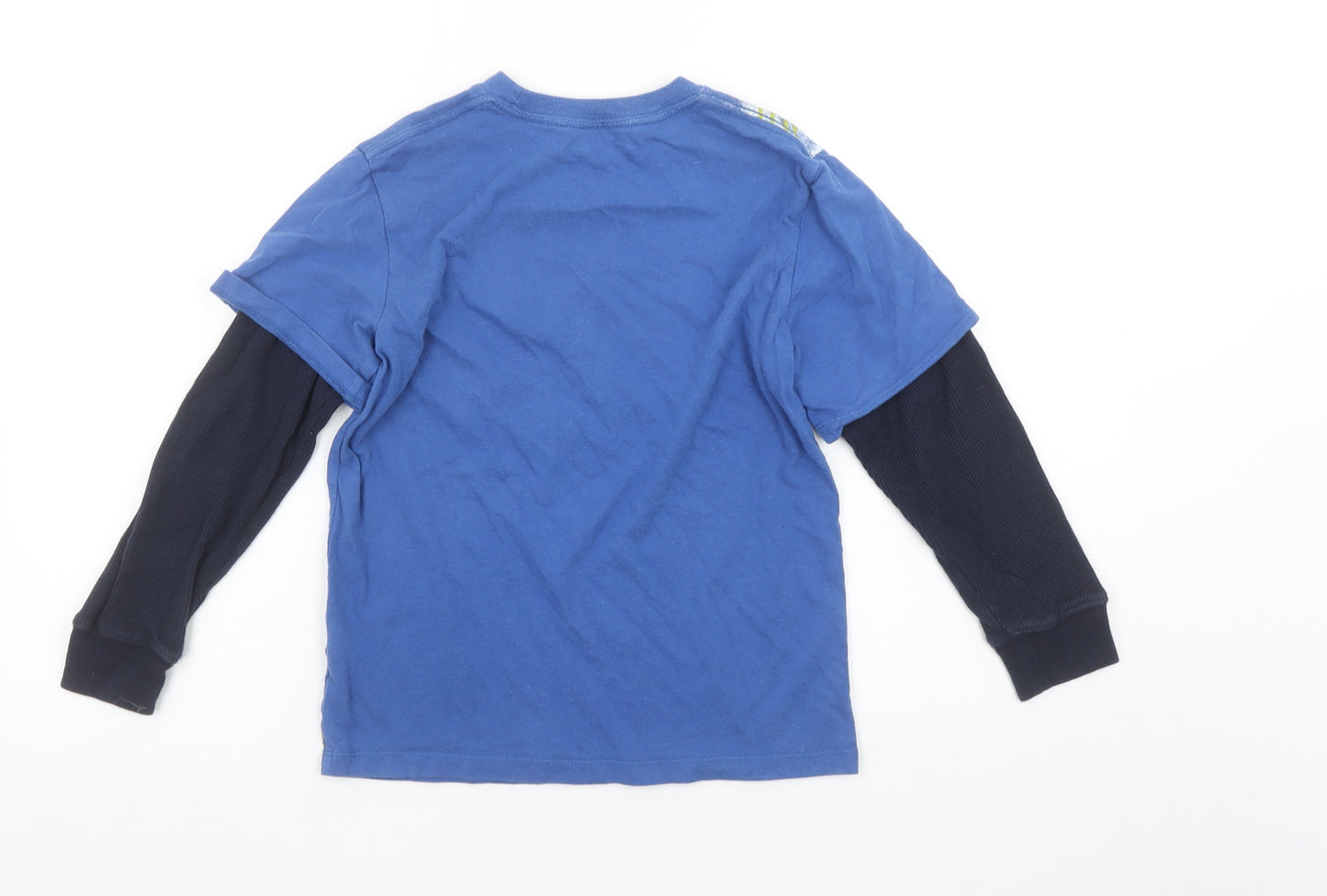 GapKids Boys Blue 6-7 Years Long Sleeve Layered Ski Graphic T-Shirt