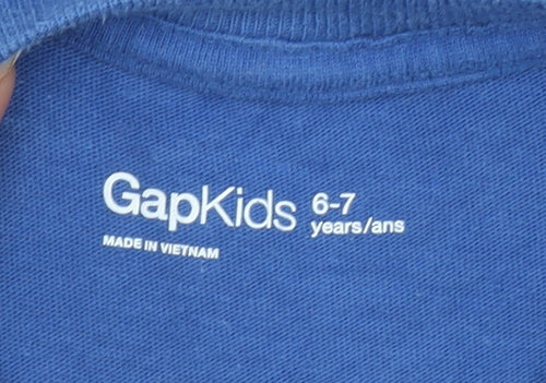 GapKids Boys Blue 6-7 Years Long Sleeve Layered Ski Graphic T-Shirt