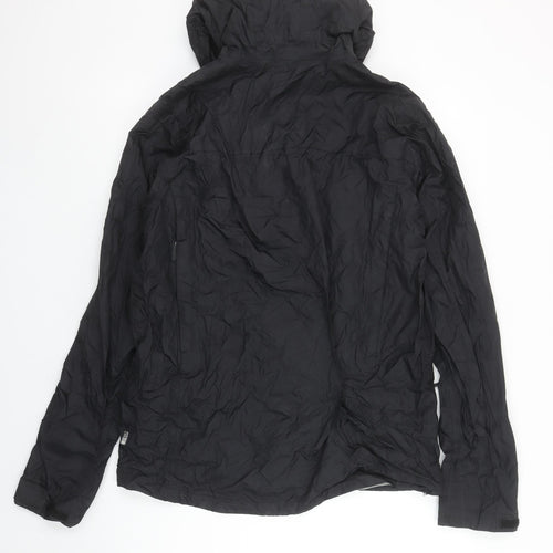 Missing Link Unisex Black S Hooded Windbreaker Jacket