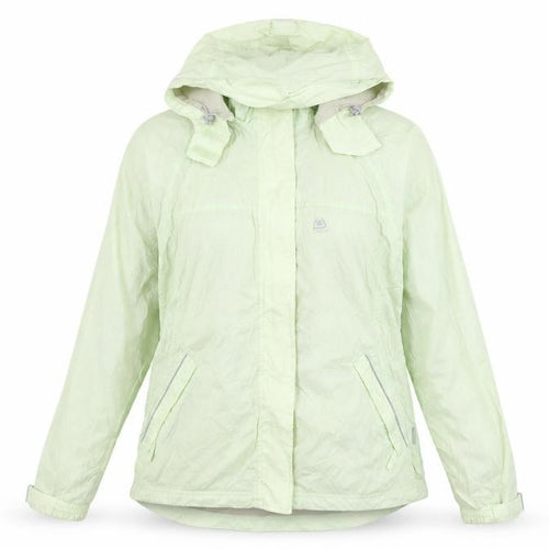 Icepeak Women's Green Hooded Rain Coat Jacket Size 14 Water Resistant