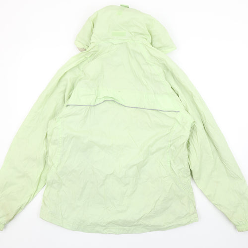 Icepeak Women's Green Hooded Rain Coat Jacket Size 14 Water Resistant